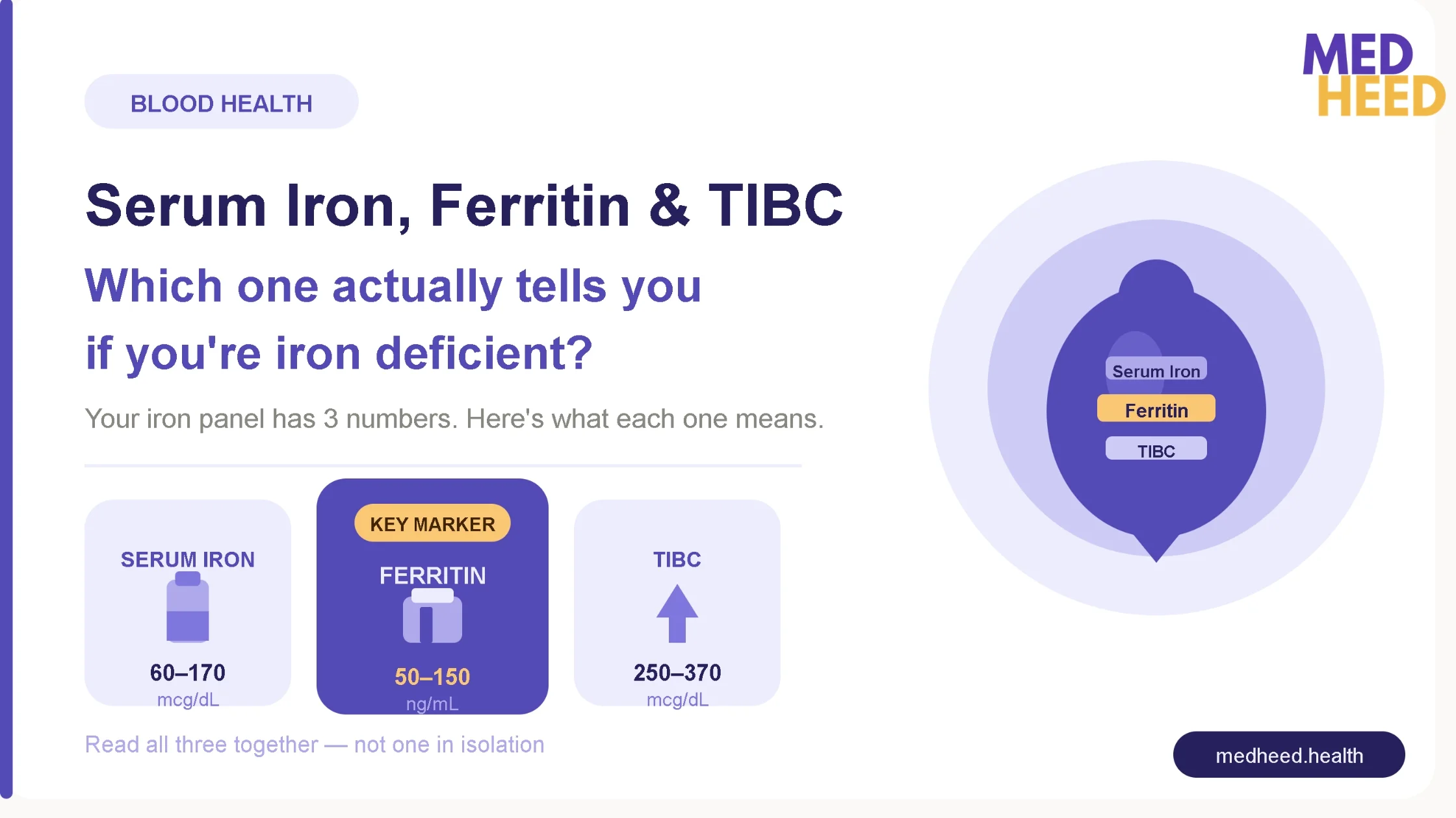 Serum Iron, Ferritin & TIBC — What Is Each Test Actually Measuring?